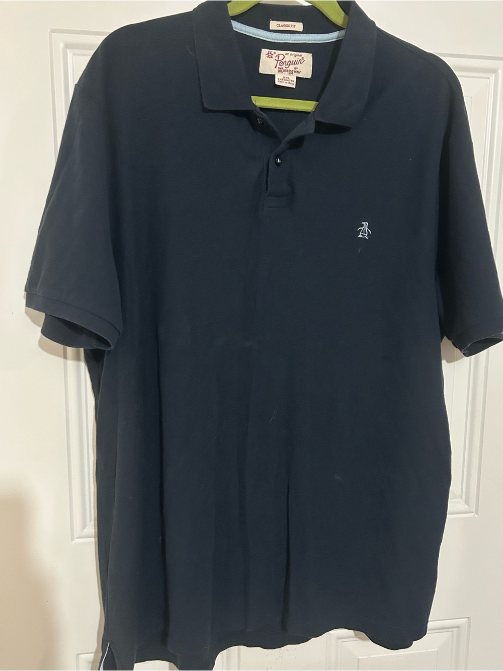 Original Penguin Dark Navy Polo with Embroidered Penguin
